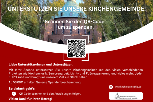 Spenden QR Code der Kirchengemeinde Aumühle