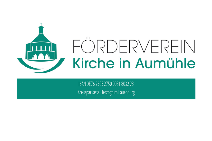 Das Logodes Fördervereins, Bild der Kirche mit 2 symbolisierten Händen. - Copyright: Förderverein Kirche Aumühle