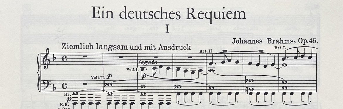Noten des Brahms Requiems