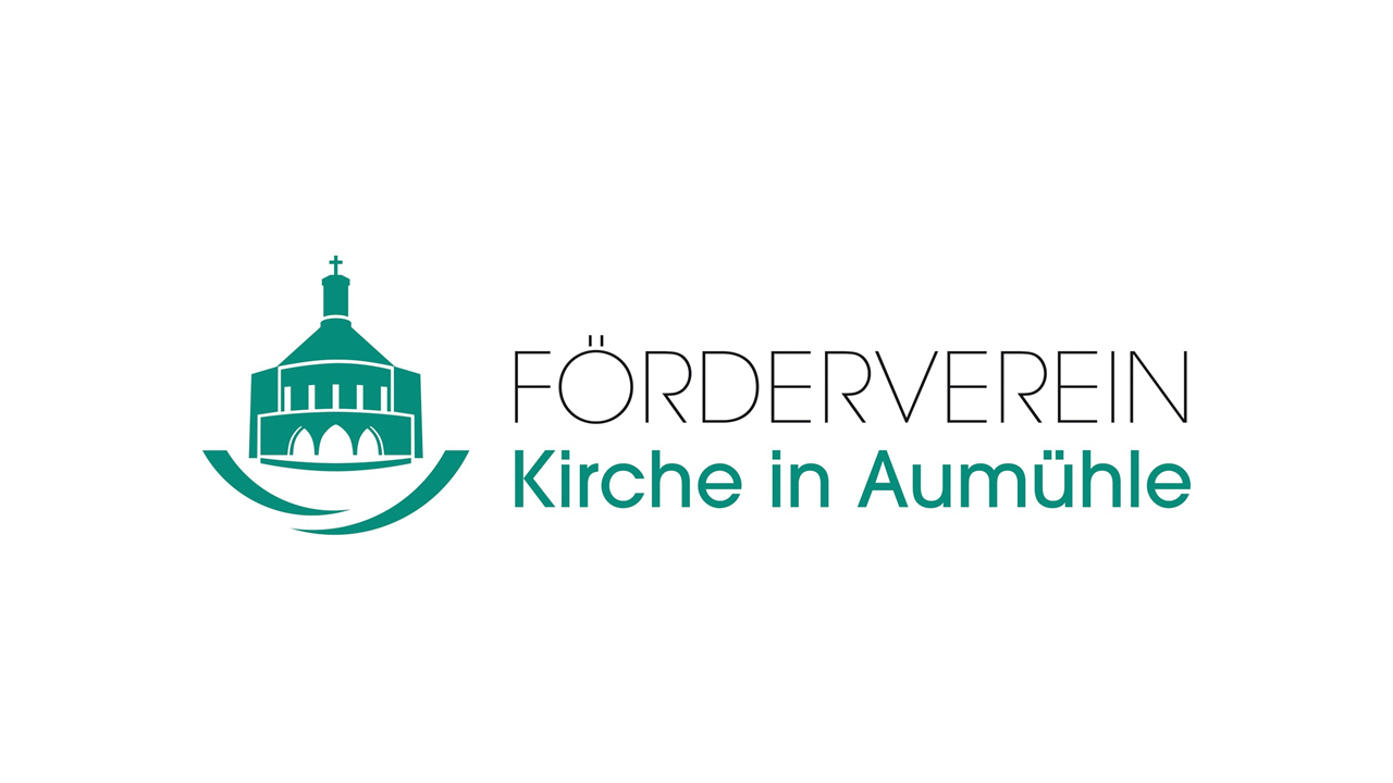 Das Logo des Foerdervereins, die Kirche mit 2 symbolisierten Händen